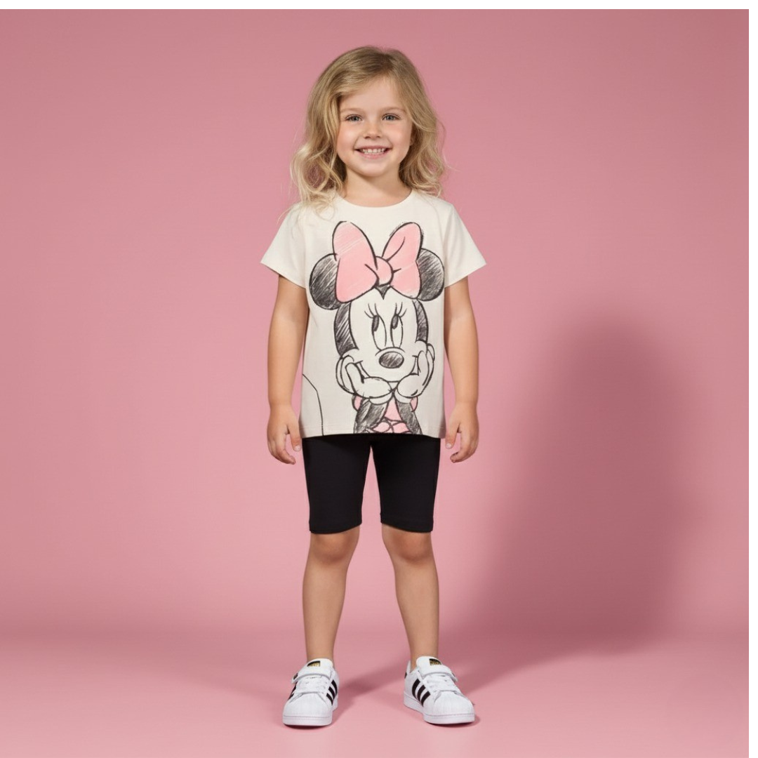 Sweet Bow Cartoon Outfit for Girls