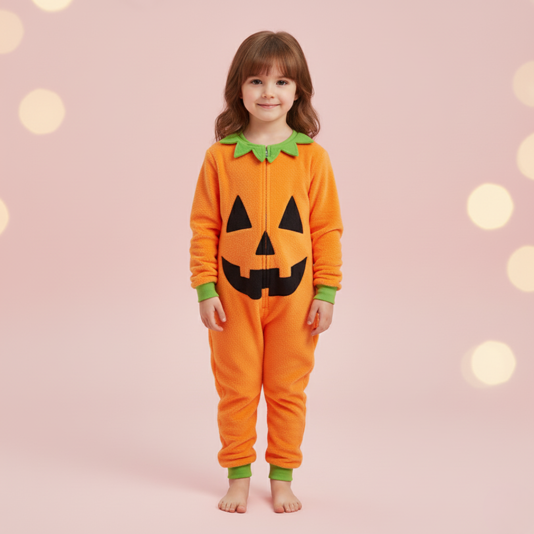 Pumpkin Kigurumi Pajamas for Mom and Child