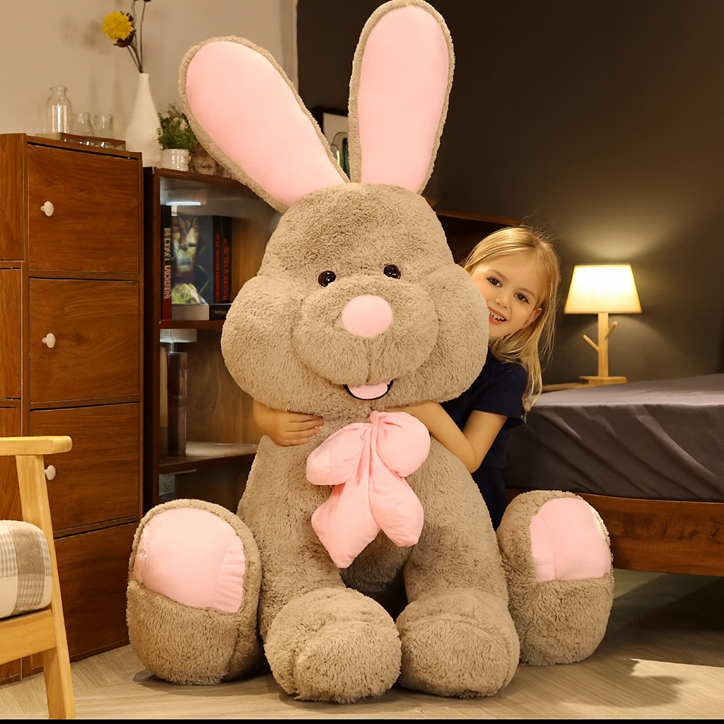 Cuddly Bunny Plush with Bow