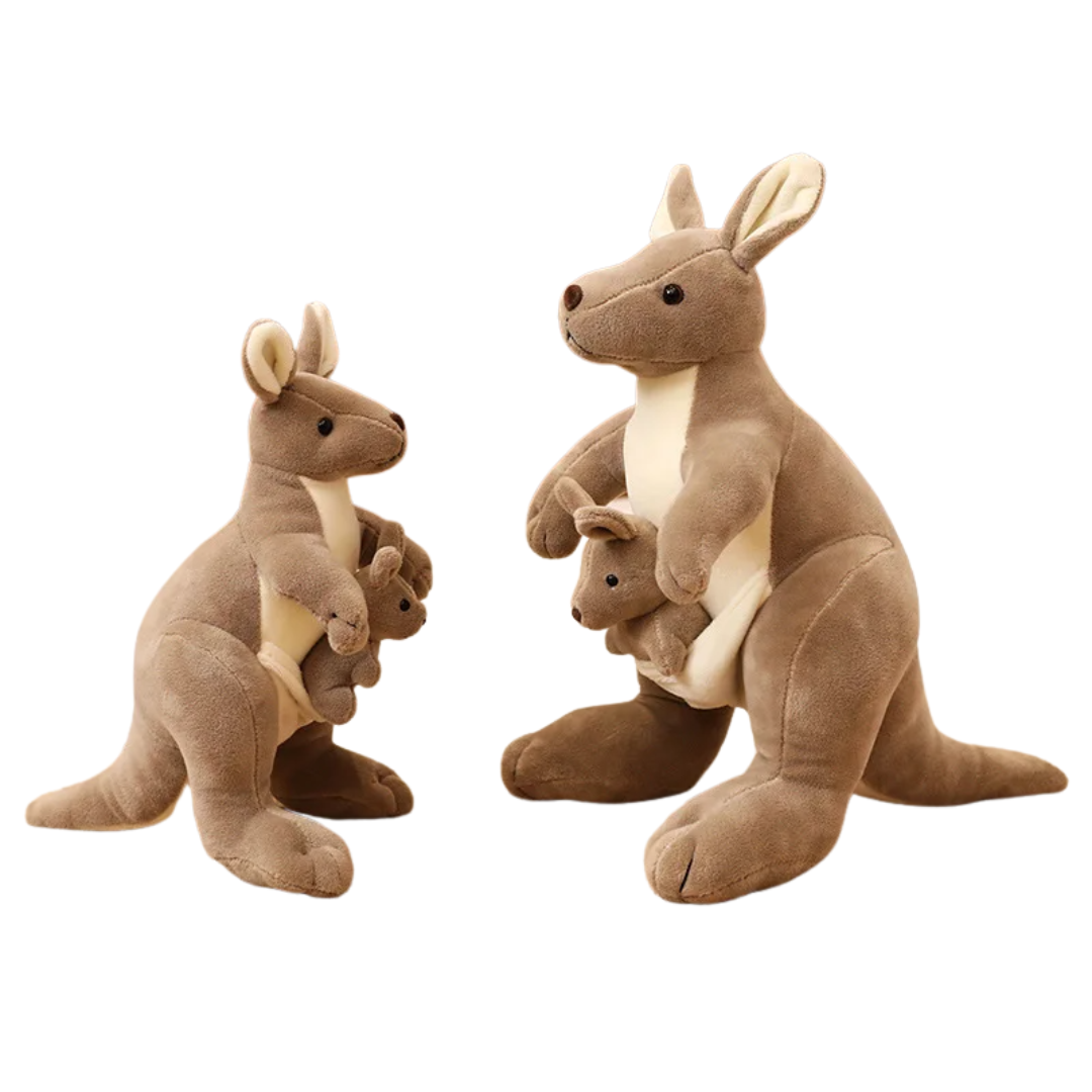 Kangaroo Plush Toy with Baby Joey