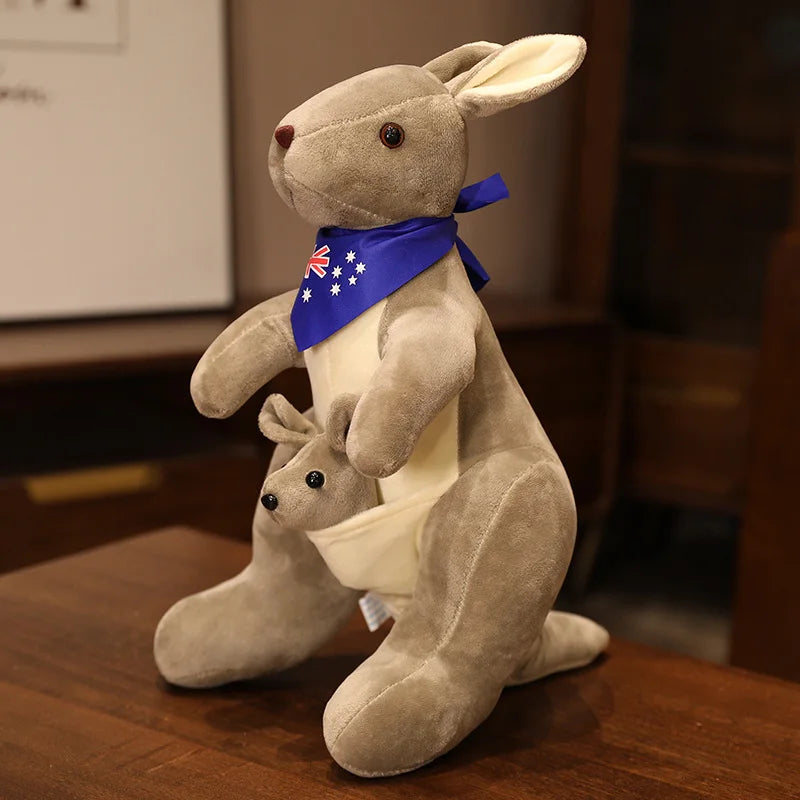 Plush Kangaroo with Baby Joey