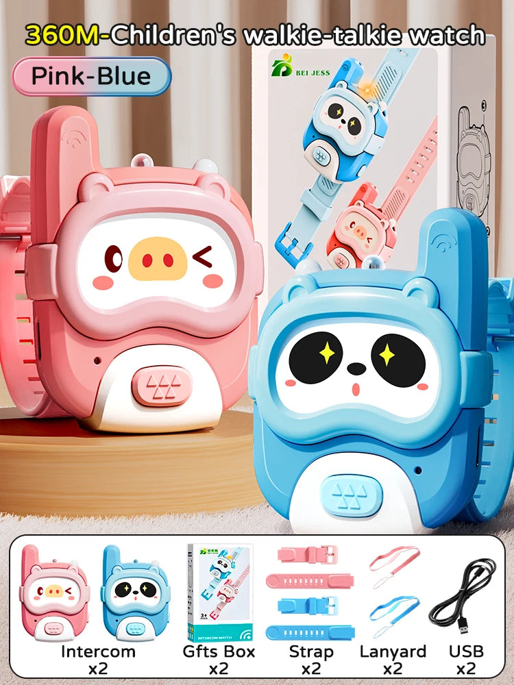 Cute Cartoon Walkie Talkie Watch 2 pieces