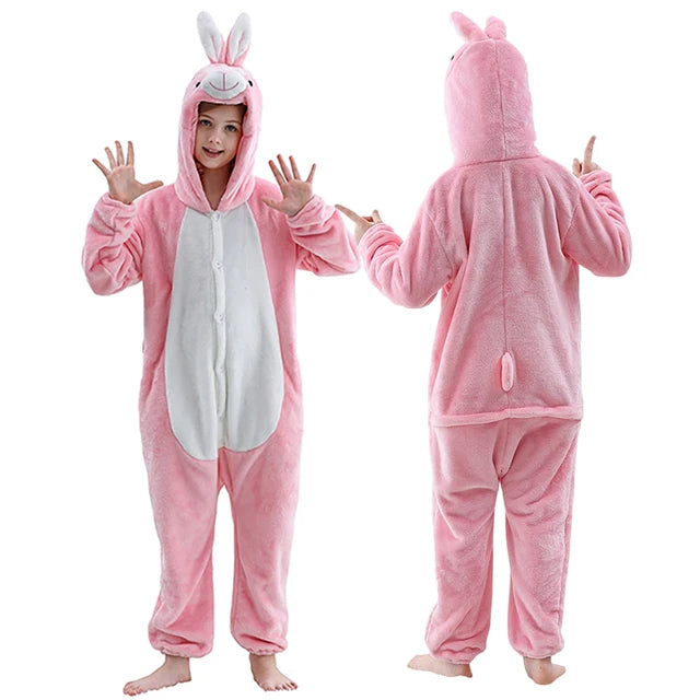 Pink Bunny Kigurumi Pajamas for Kids