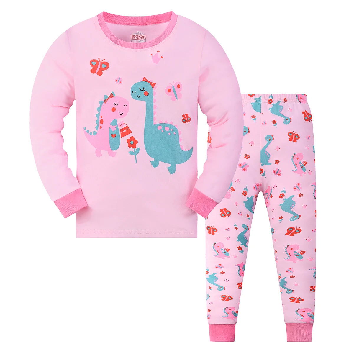 Sweet Dino Dreams Pajama Set for Girls