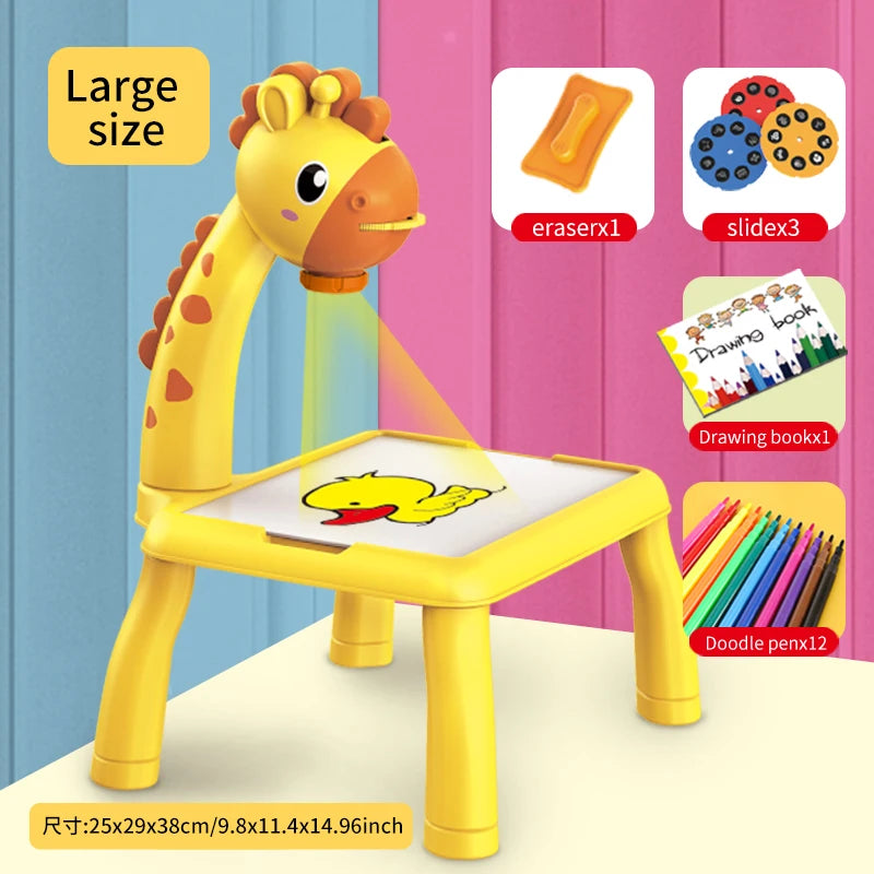 Giraffe Kids Projector Drawing Table β Educational Art Desk