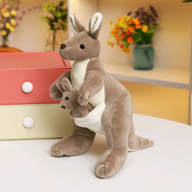 Kangaroo Plush Toy with Baby Joey