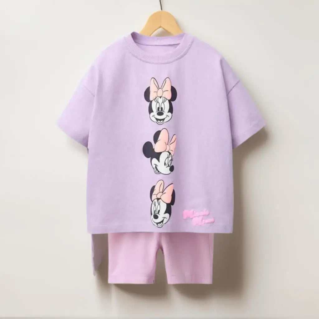 Lavender Sweet Bow Outfit for Girls