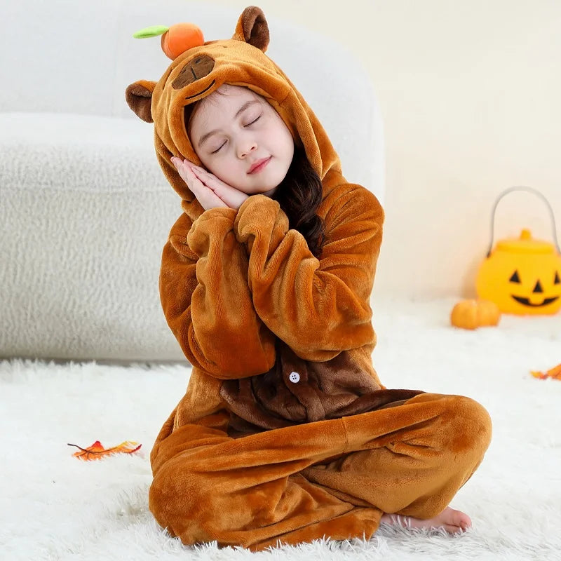 Capybara Kigurumi Pajamas for Kids