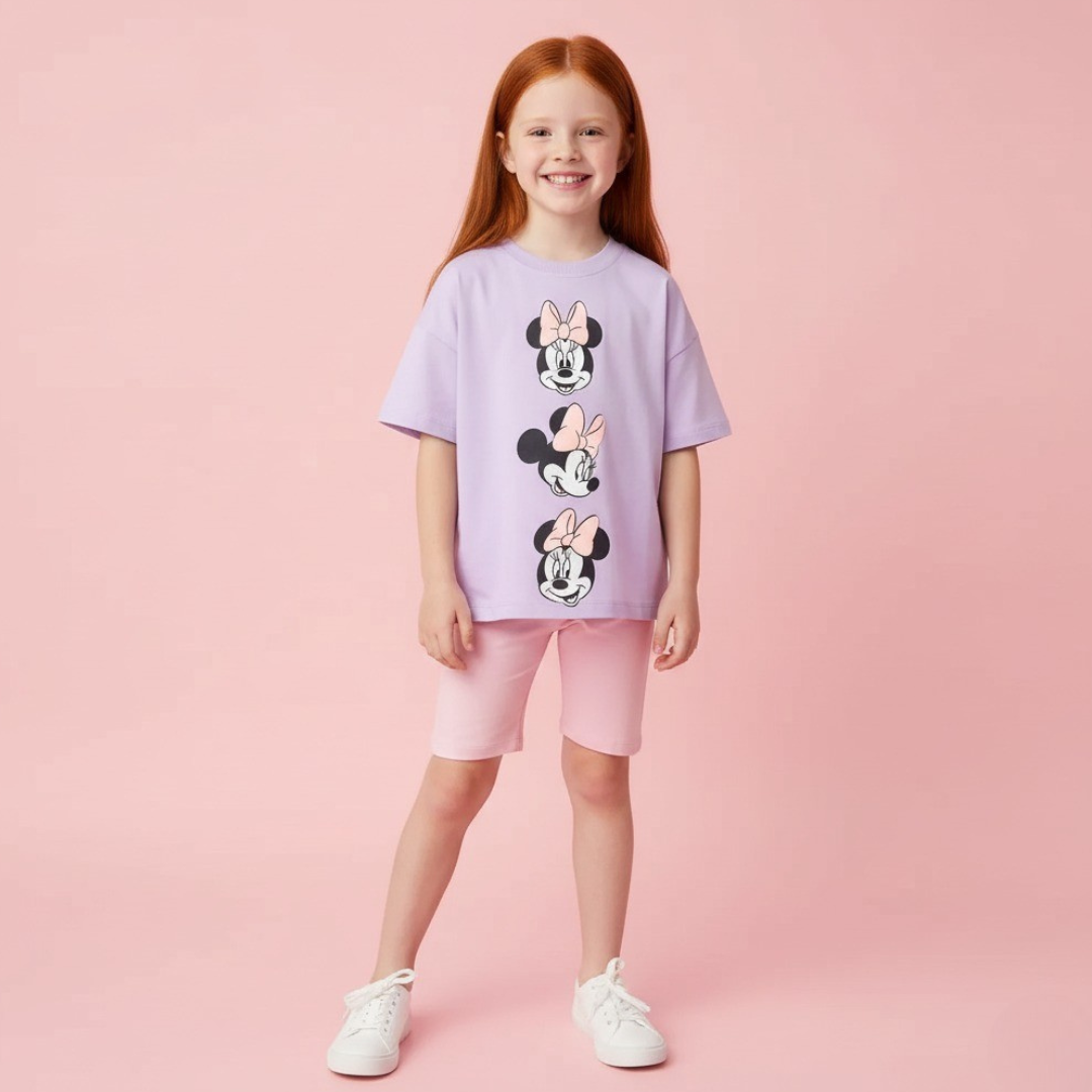 Lavender Sweet Bow Outfit for Girls