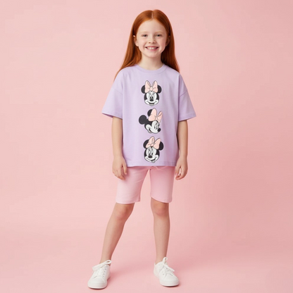 Lavender Sweet Bow Outfit for Girls