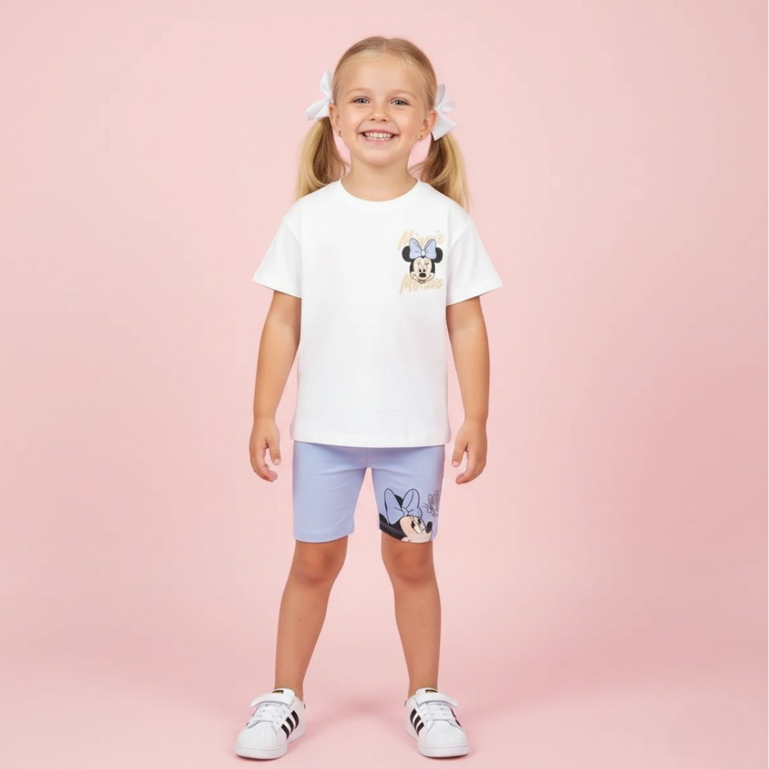 Blue Bow Summer Outfit for Girls