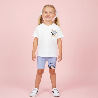 Blue Bow Summer Outfit for Girls