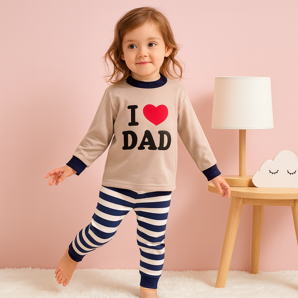 I Love Dad Pajama Set for Kids