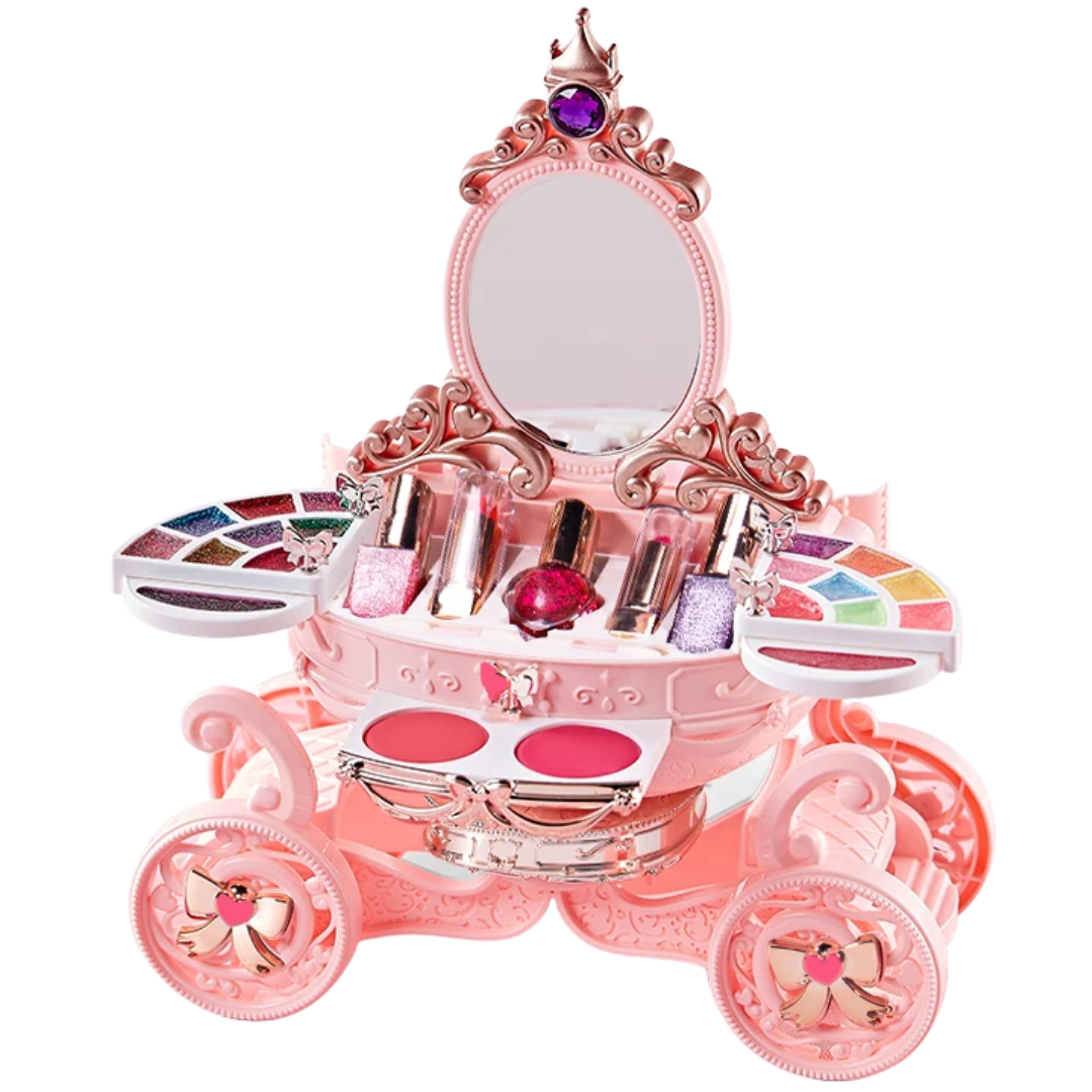 Princess Carriage Makeup Playset – Magical Vanity for Little Artists