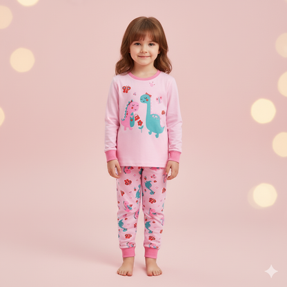 Sweet Dino Dreams Pajama Set for Girls