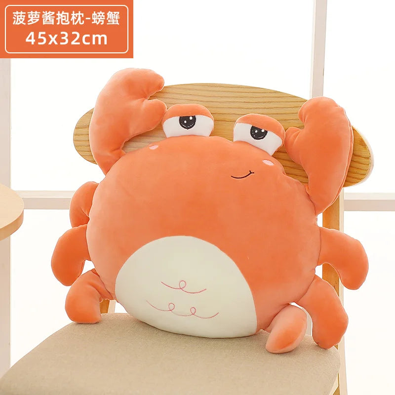 Cuddly Animal Pillow Collection – Lion, Crab, Whale & Goose