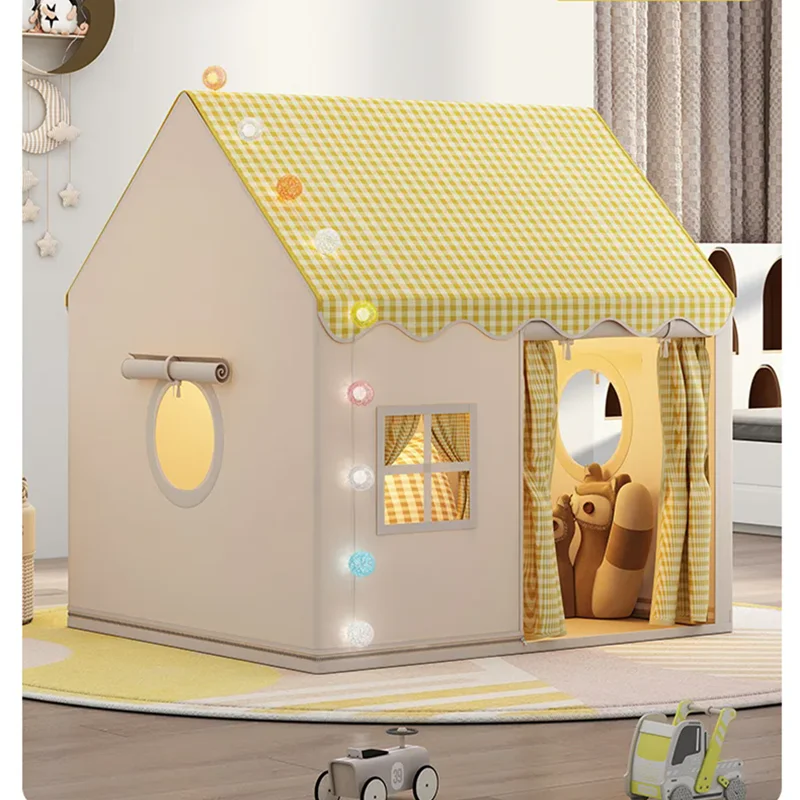Kids Foldable Playhouse Tent – Pretend Play Cottage