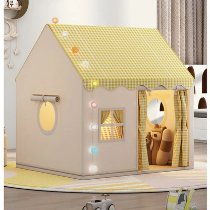 Kids Foldable Playhouse Tent – Pretend Play Cottage