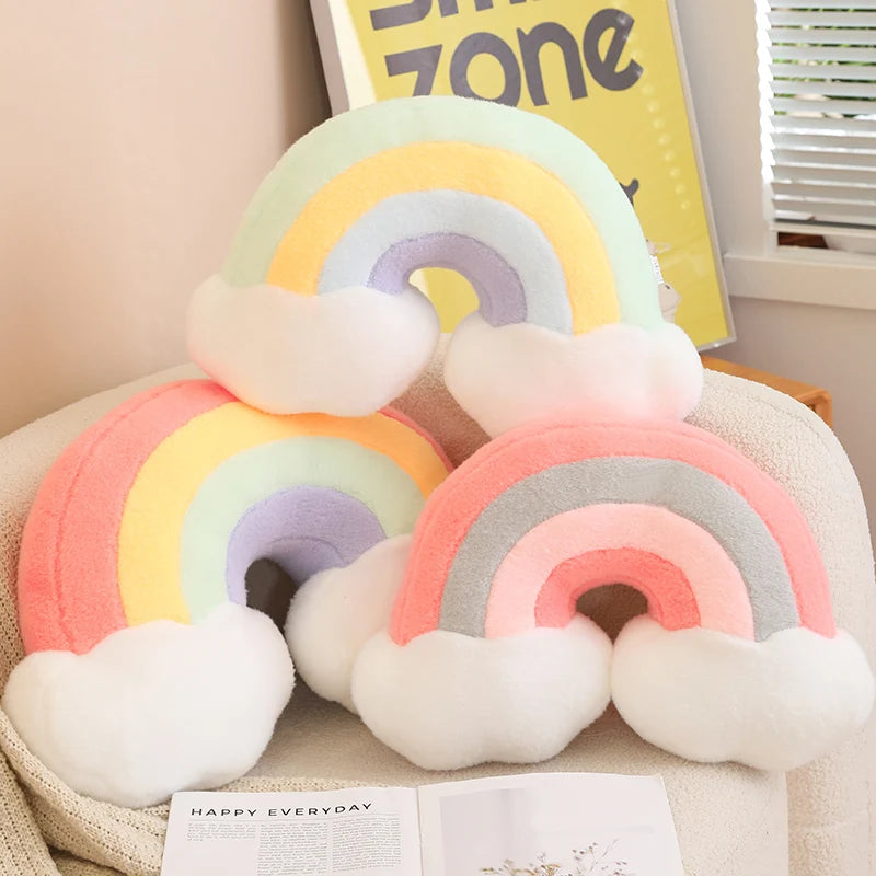 Rainbow Dreamy Shapes Plush Pillows