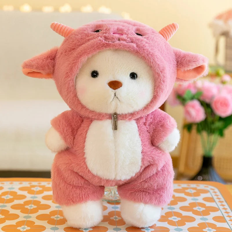 Bear Plush Toy with Removable Costume – Monster, Dragon & Dino