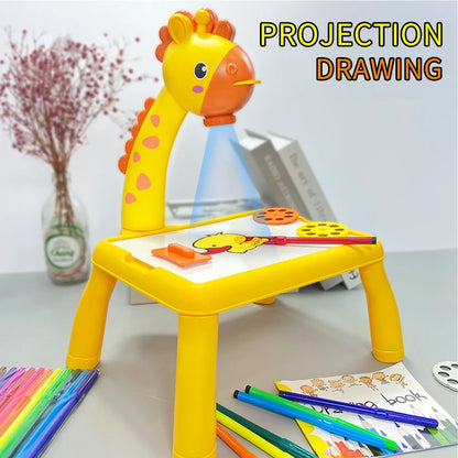 Giraffe Kids Projector Drawing Table – Educational Art Desk