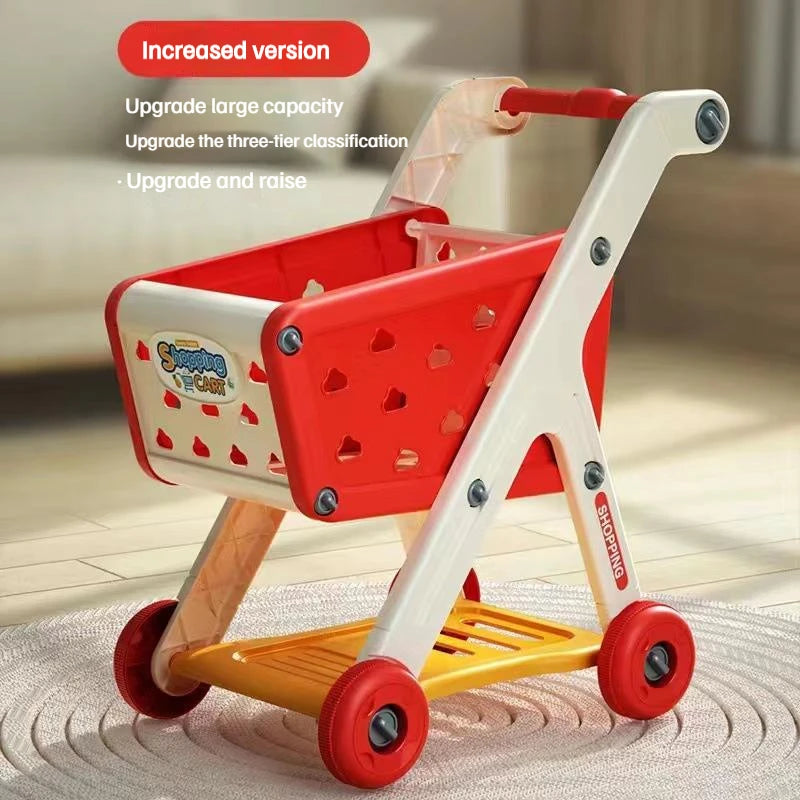 Kids Shopping Cart with Fruit Accessories