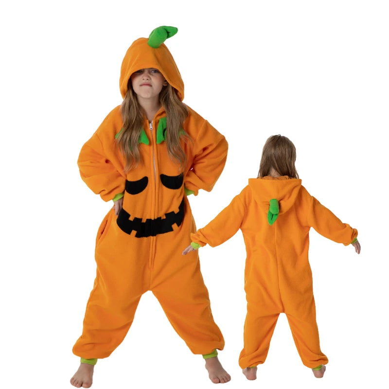 Pumpkin Kigurumi Pajamas for Mom and Child