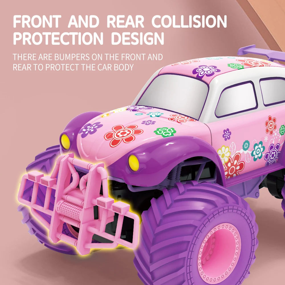 Pink Flower Monster Truck RC Car