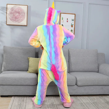 Rainbow Unicorn Kigurumi Pajamas for Mom and Child