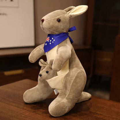 Plush Kangaroo with Baby Joey