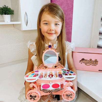 Princess Carriage Makeup Playset – Magical Vanity for Little Artists