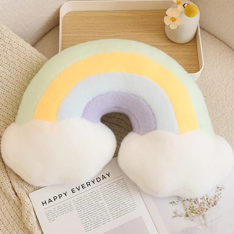 Rainbow Dreamy Shapes Plush Pillows