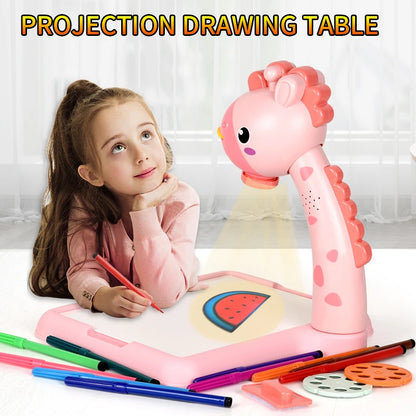 Giraffe Kids Projector Drawing Table – Educational Art Desk