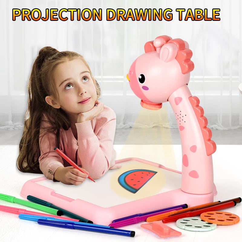 Giraffe Kids Projector Drawing Table – Educational Art Desk