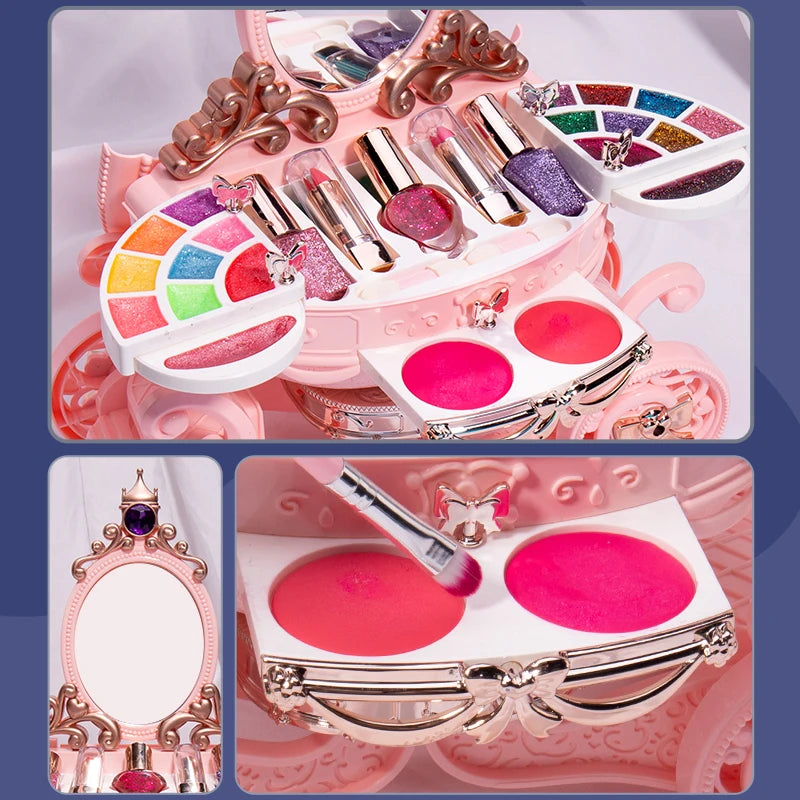 Princess Carriage Makeup Playset – Magical Vanity for Little Artists