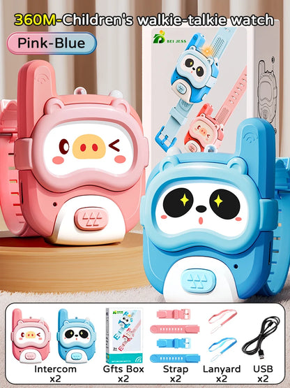 Cute Cartoon Walkie Talkie Watch 2 pieces