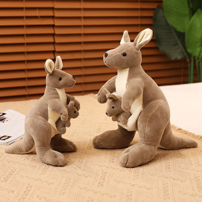 Kangaroo Plush Toy with Baby Joey