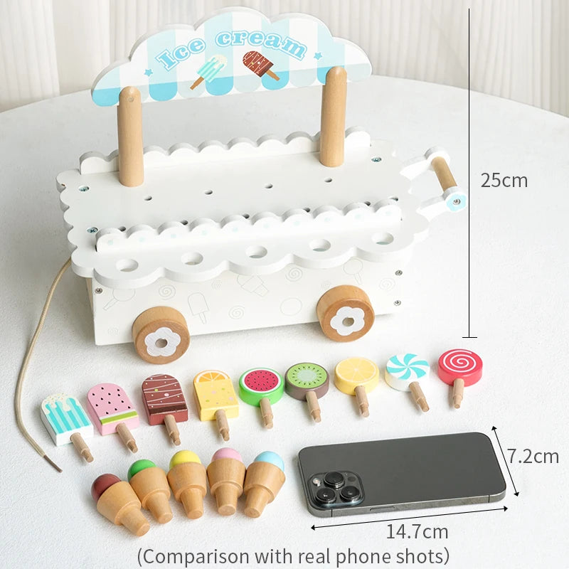 Wooden Ice Cream Cart Toy