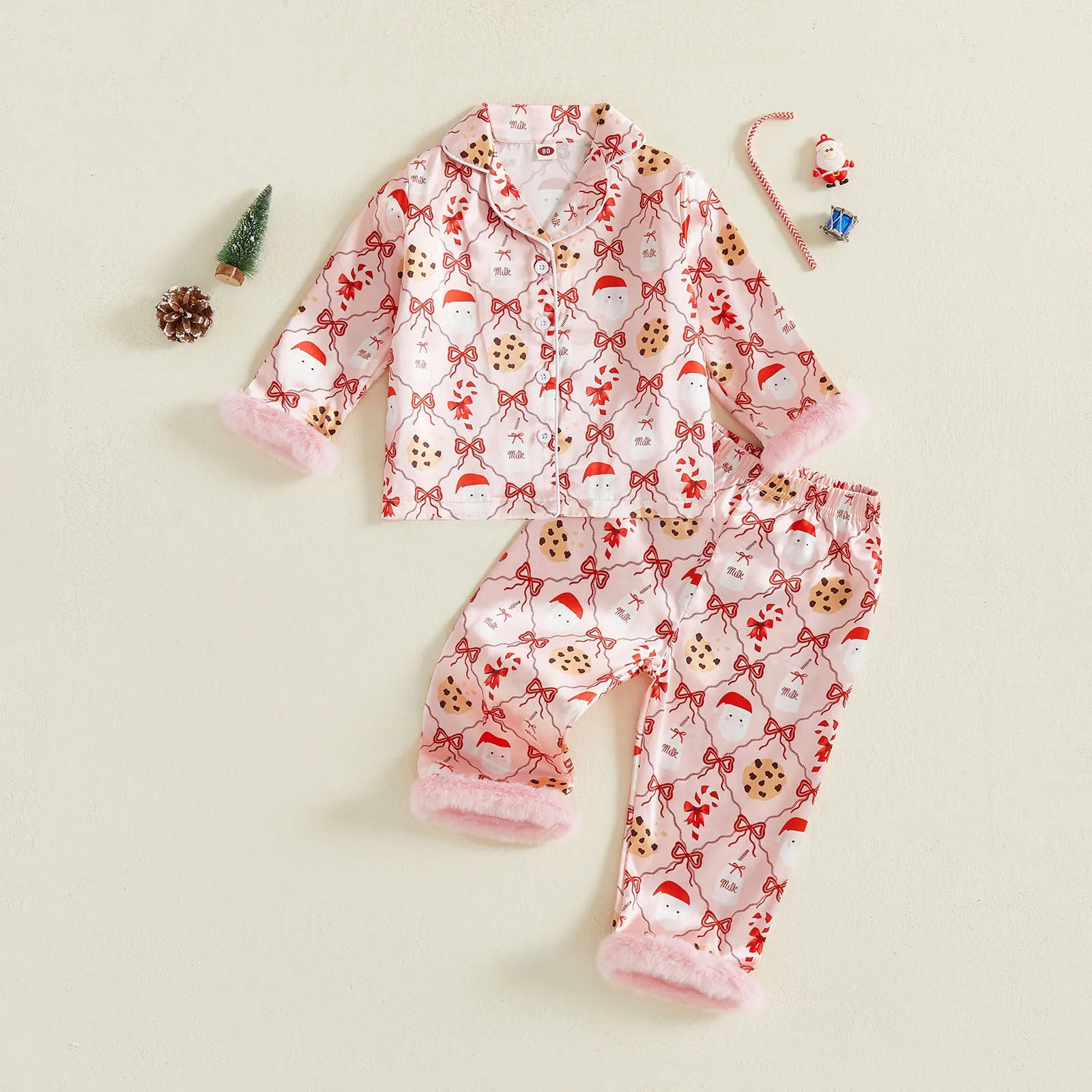 Santa’s Milk & Cookies Christmas Pajamas