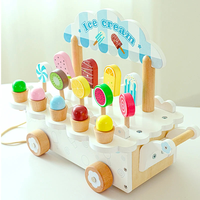 Wooden Ice Cream Cart Toy