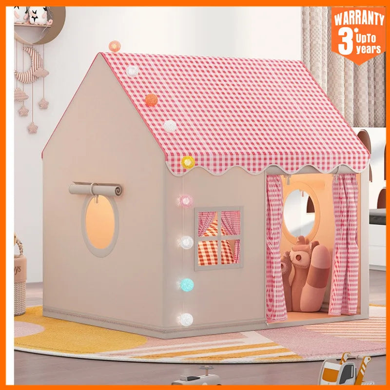 Kids Foldable Playhouse Tent – Pretend Play Cottage
