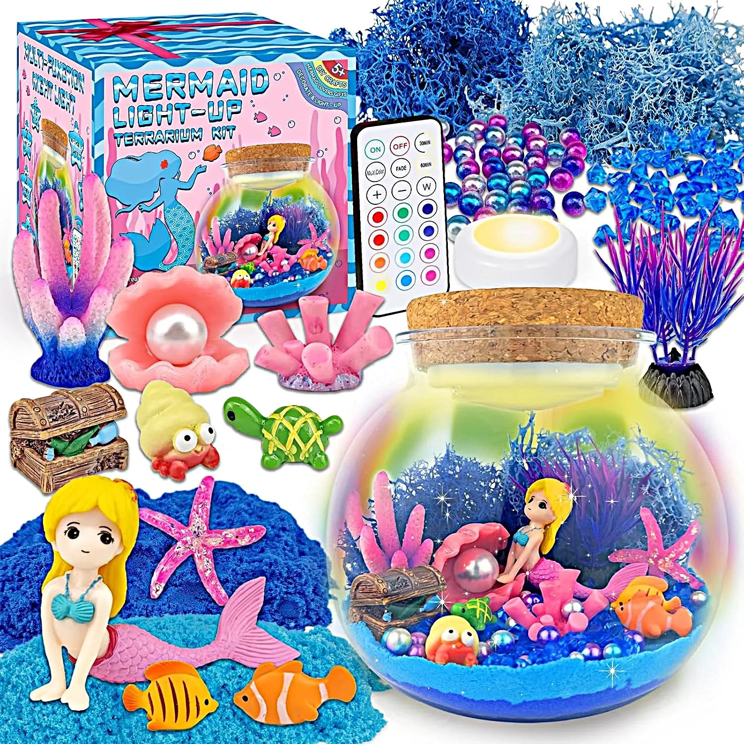 Mermaid Light-Up Terrarium Kit DIY