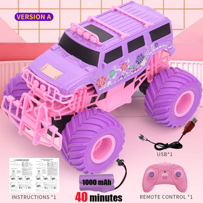 Pink Flower Monster Truck RC Car