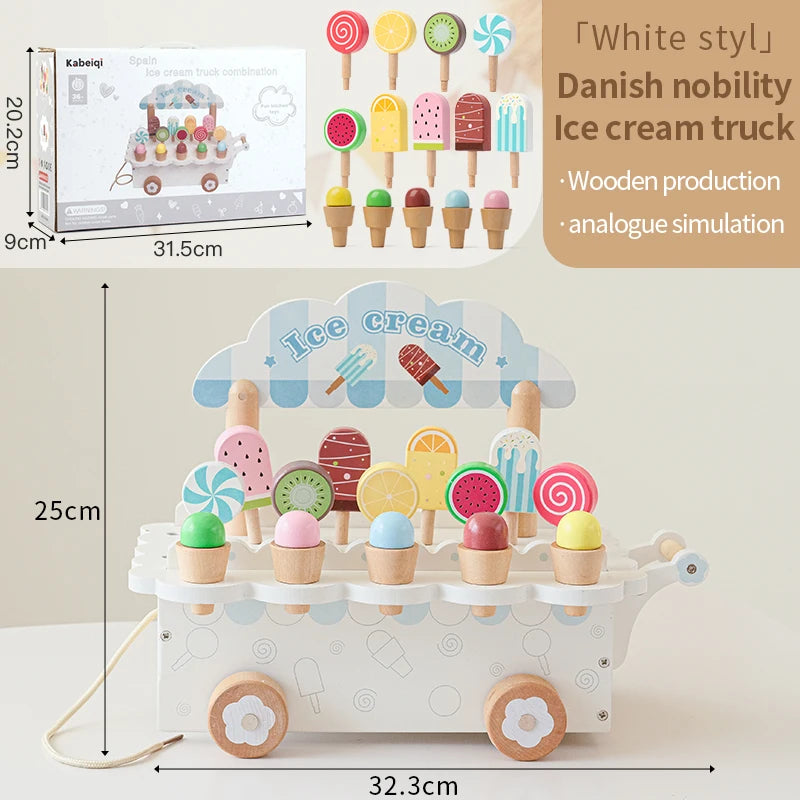 Wooden Ice Cream Cart Toy