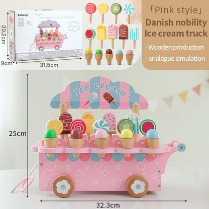 Wooden Ice Cream Cart Toy