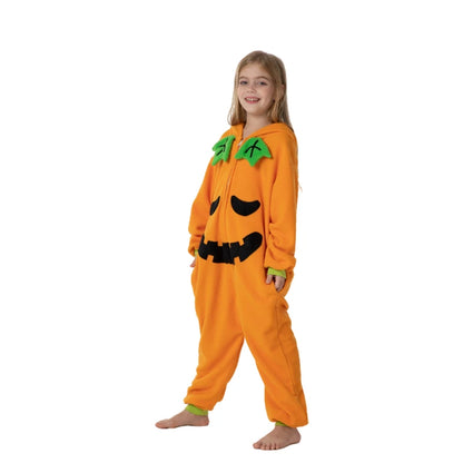 Pumpkin Kigurumi Pajamas for Mom and Child