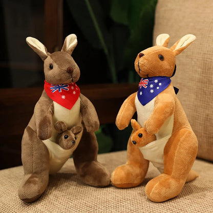 Plush Kangaroo with Baby Joey