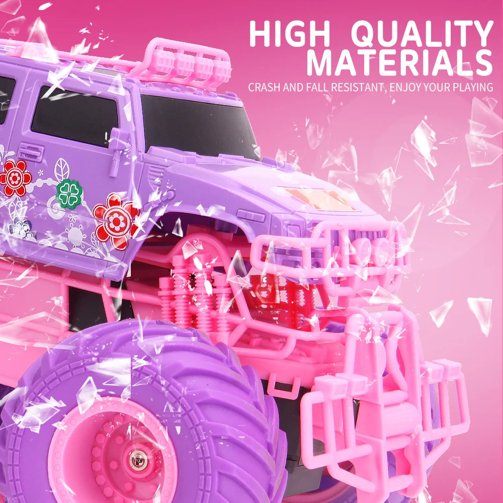 Pink Flower Monster Truck RC Car