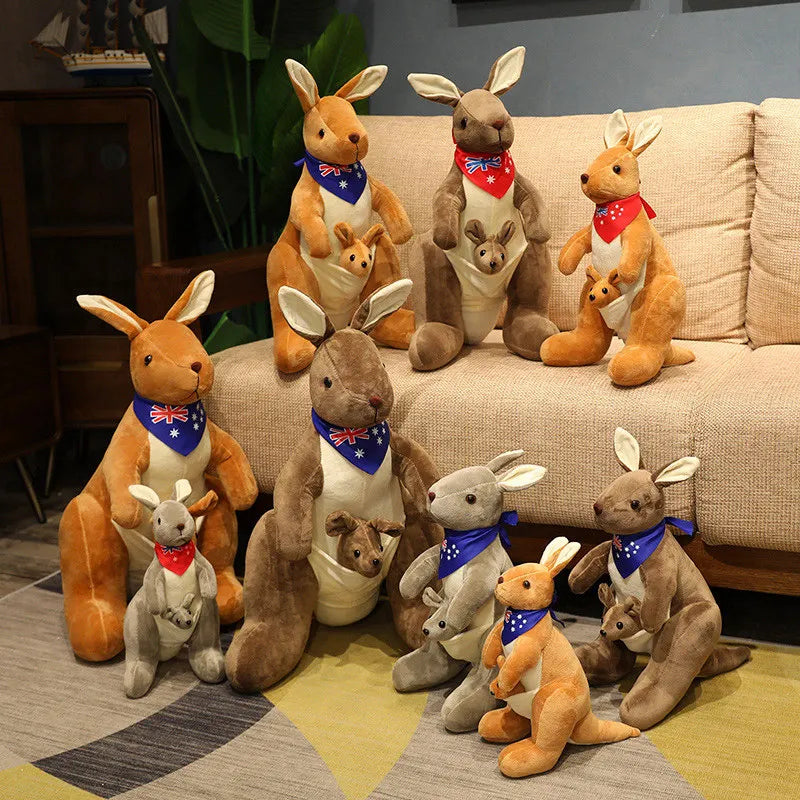Plush Kangaroo with Baby Joey