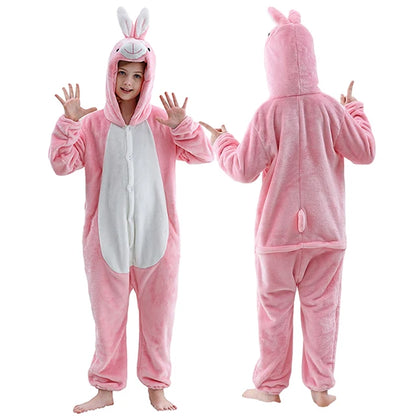 Pink Bunny Kigurumi Pajamas for Kids